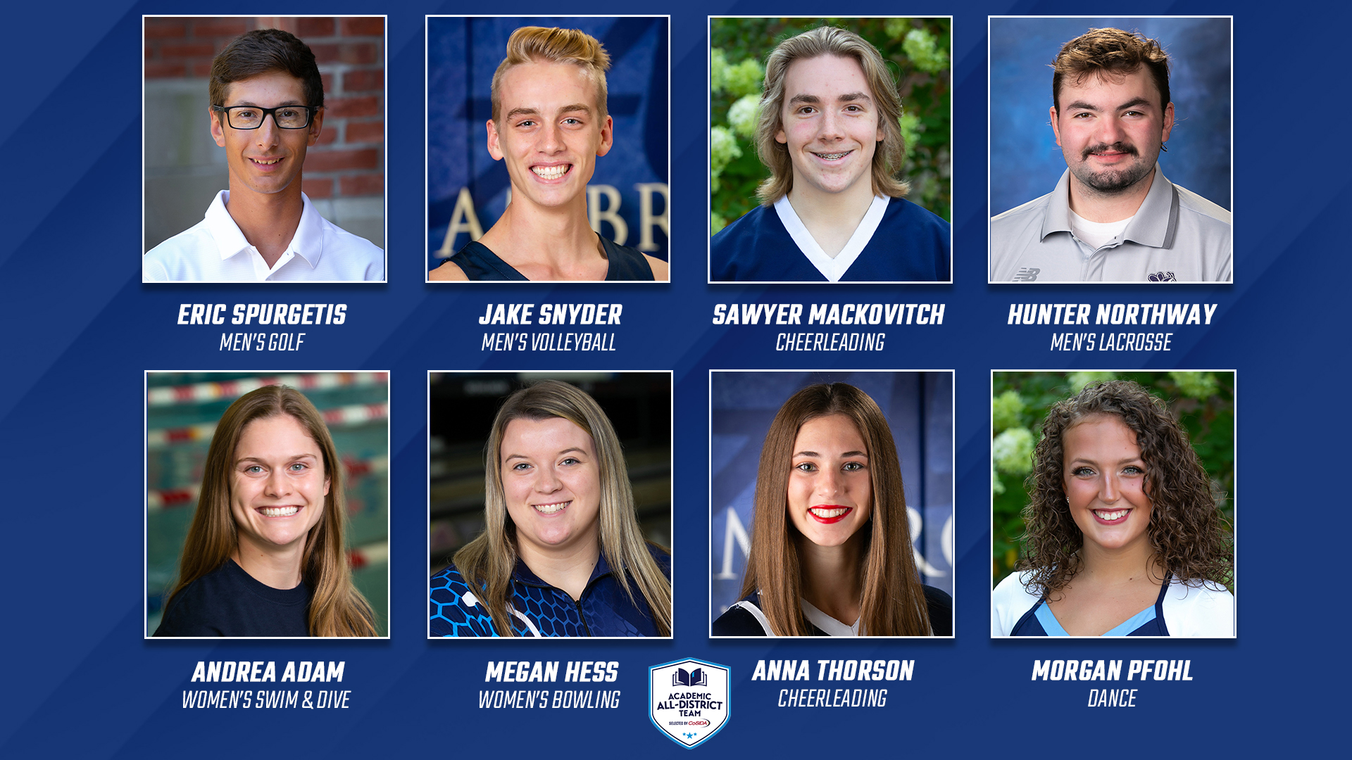 Eight Bees named to CoSIDA Academic All-District At-Large Teams