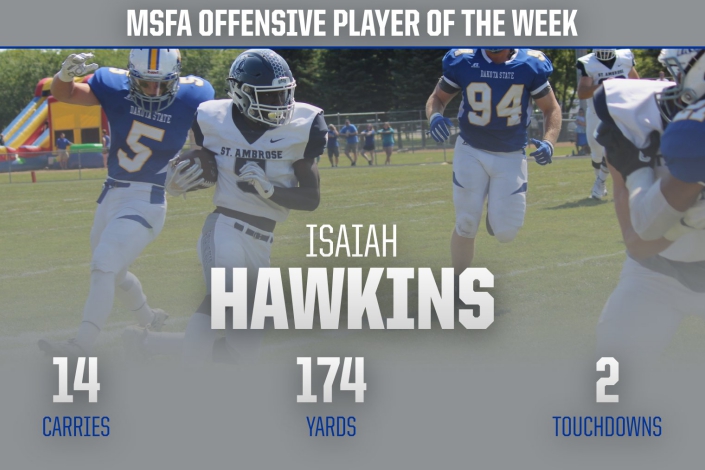Hawkins named MSFA Offensive Player of the Week