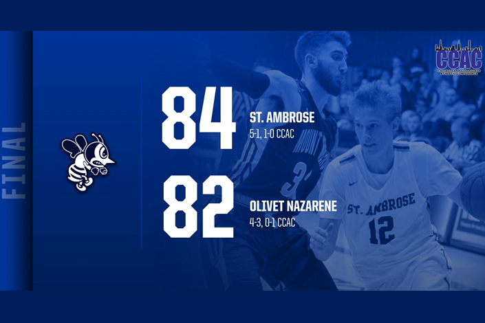 SAU opens conference play with 84-82 win at Olivet Nazarene