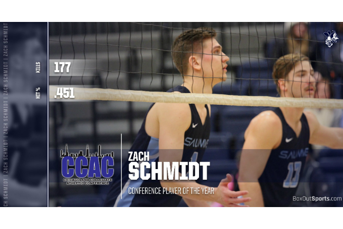 Schmidt named Player of the Year; three Bees named all-CCAC
