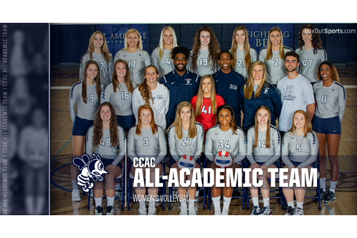 Nine Bees named to CCAC all-academic women's volleyball team