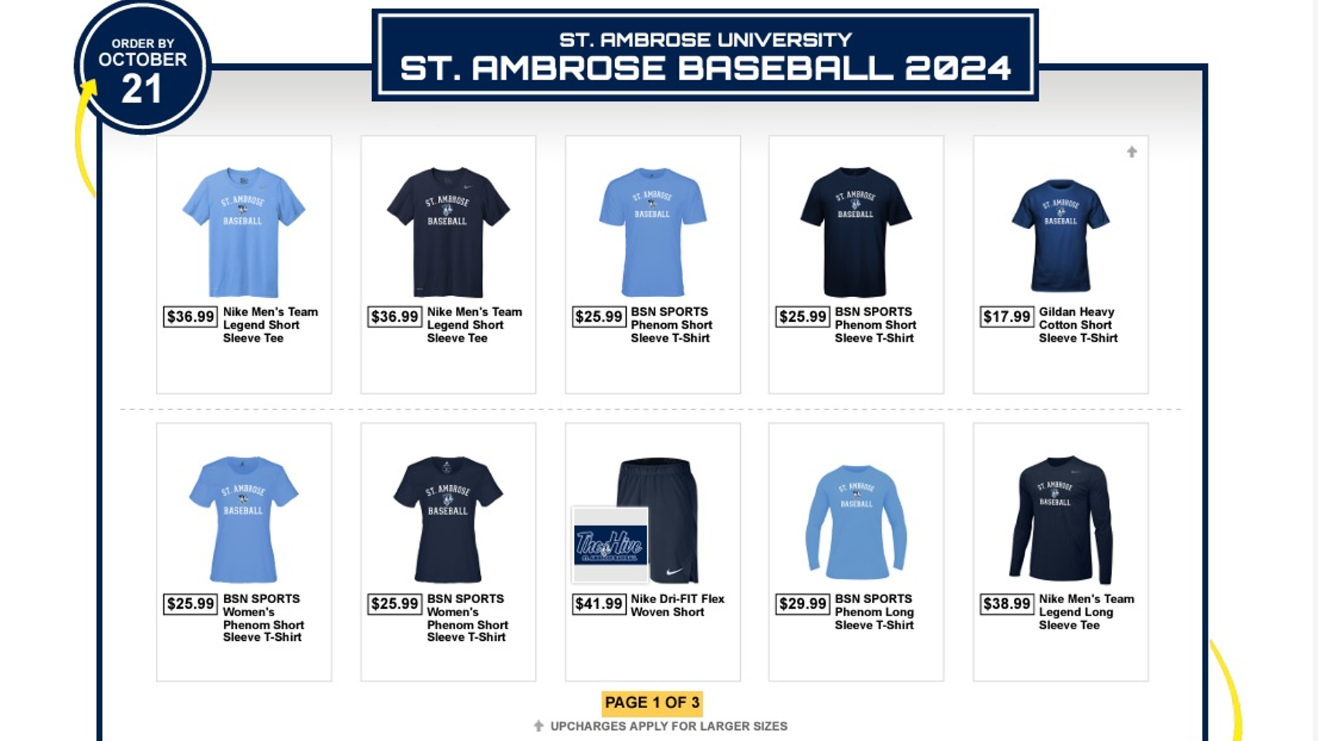 Shop the SAU Baseball Team Store