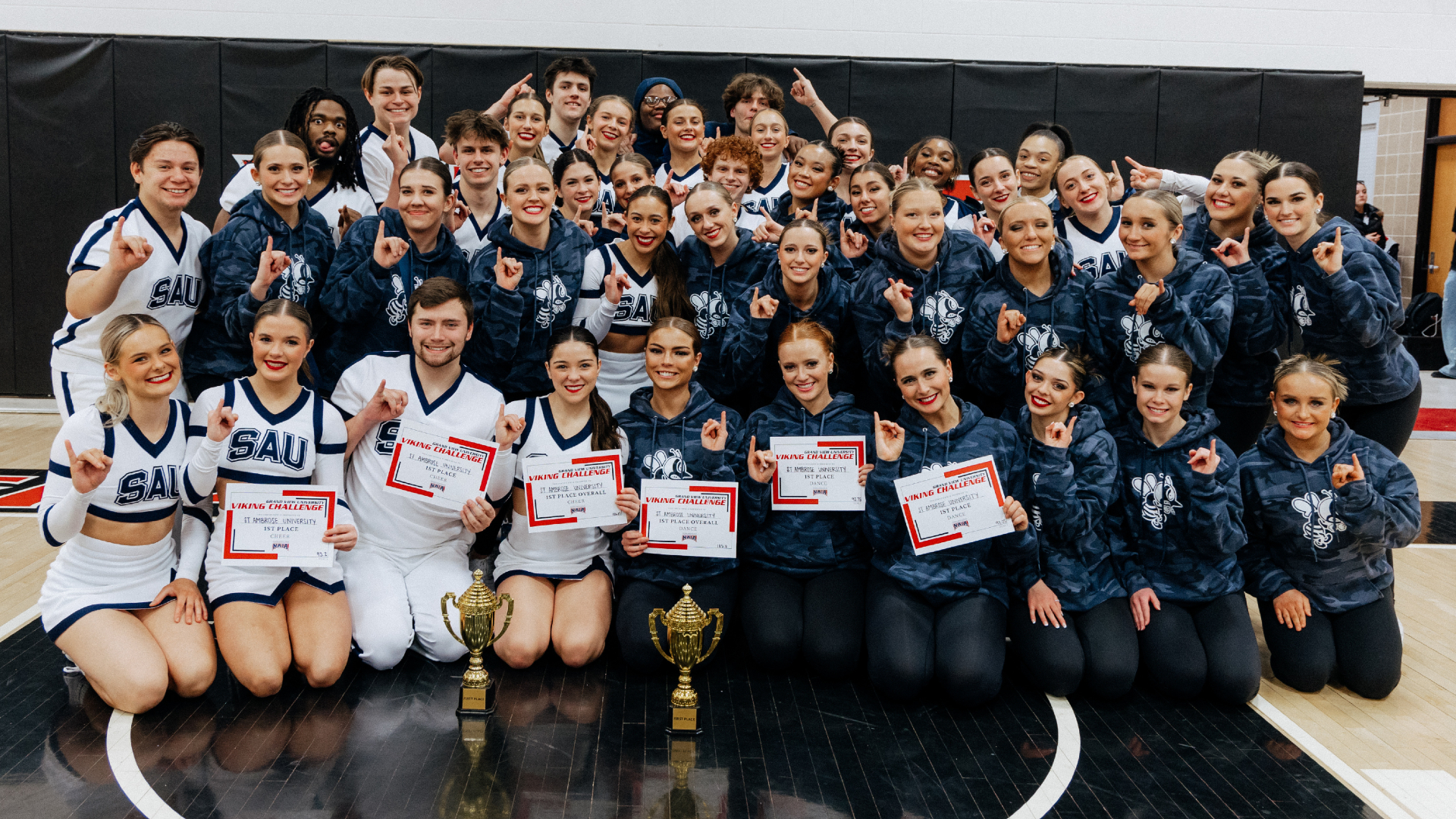 SAU Cheer, SAU Dance win Grand View VIking Challenge