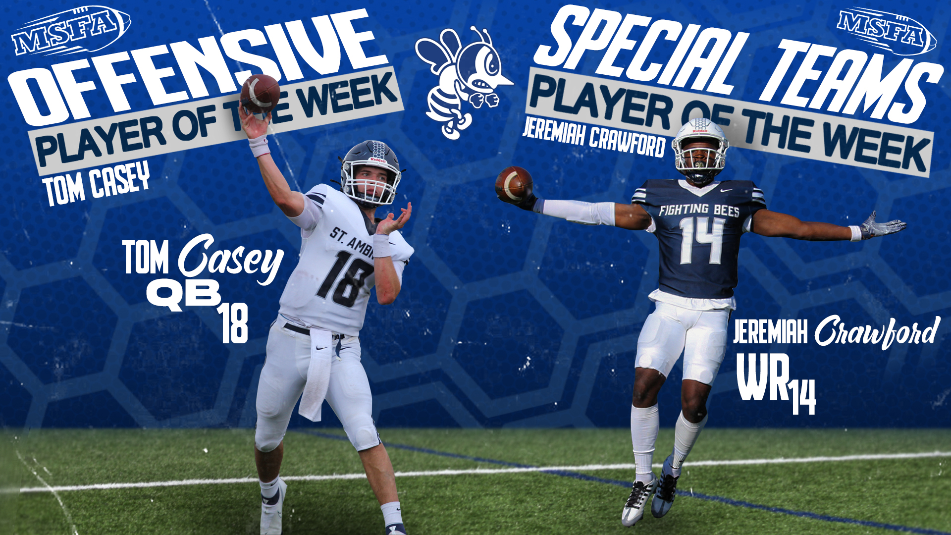 Casey, Crawford named MSFA Midwest League Players of the Week
