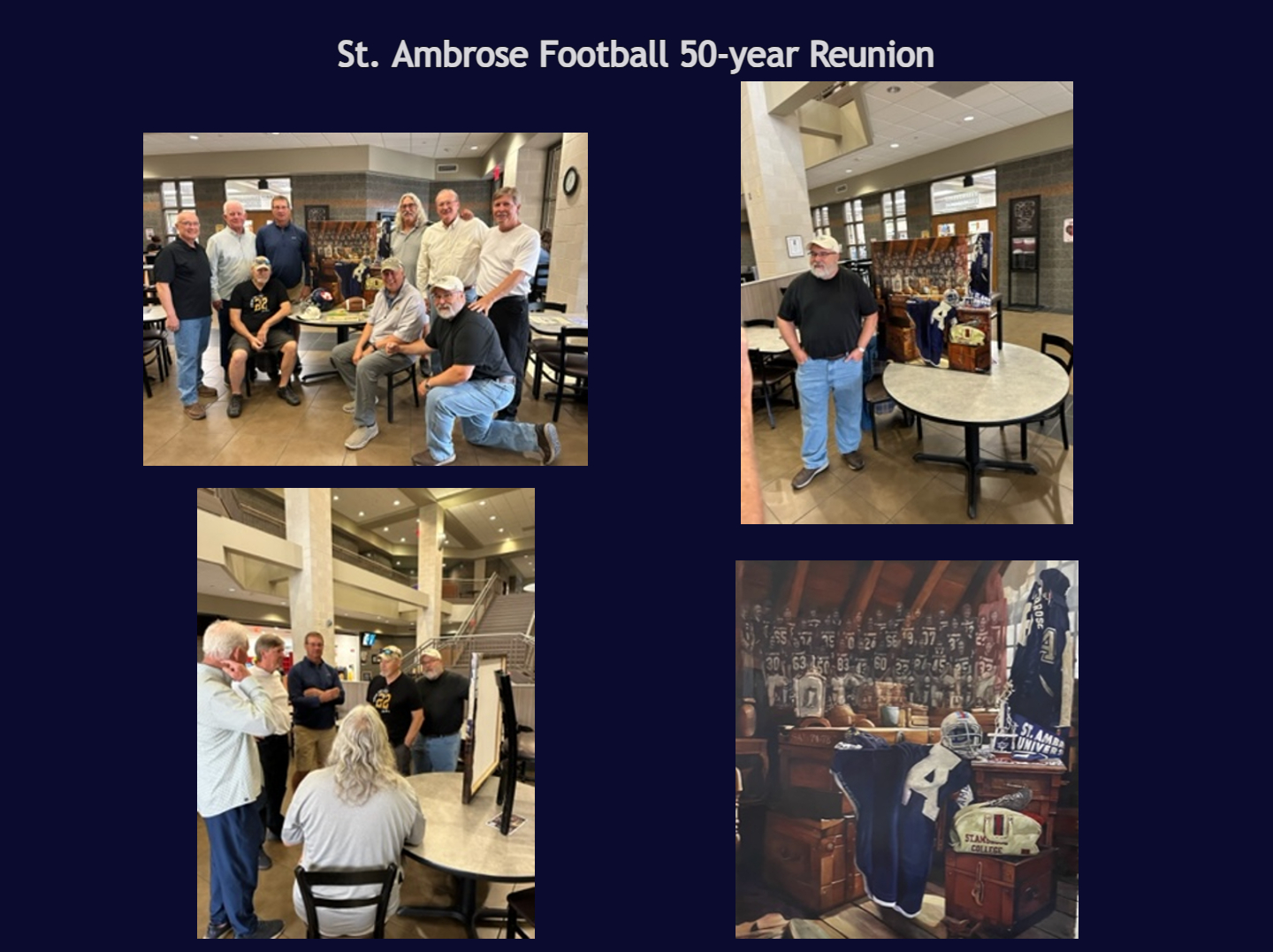 Save the Date: St. Ambrose Football 50-year reunion Oct. 18-19