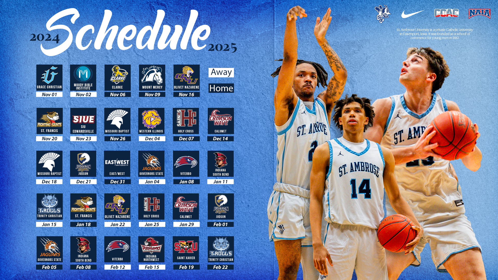 SAU announces 2024-25 men's basketball schedule