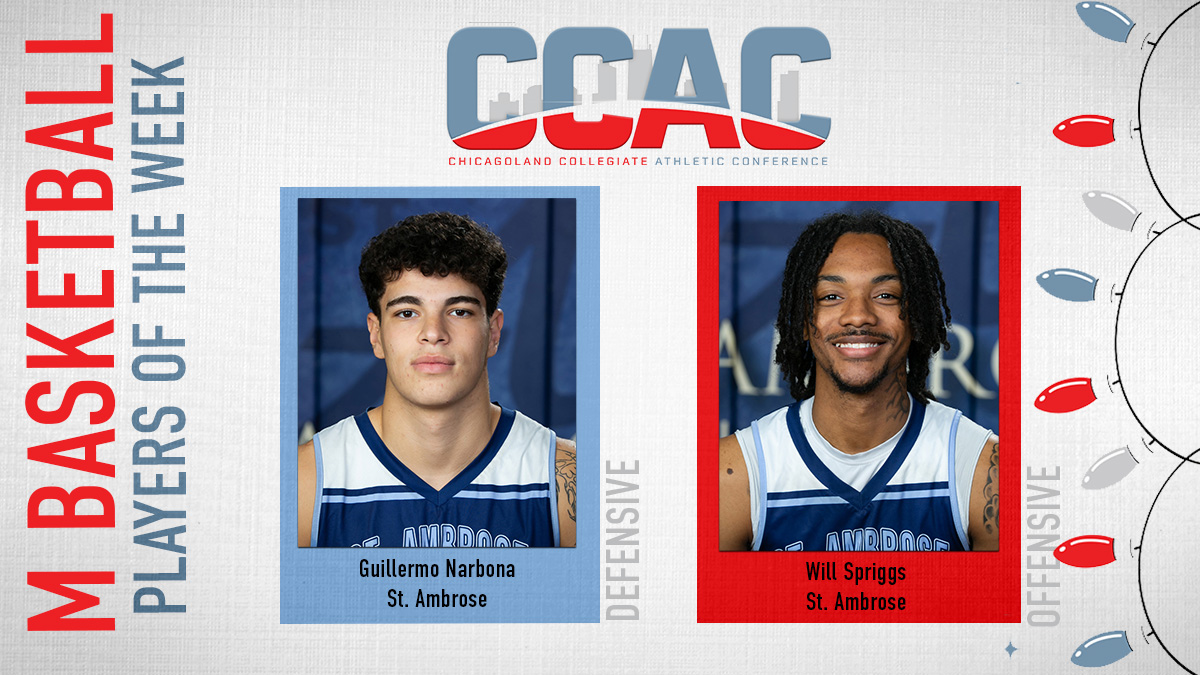 Spriggs, Narbona named CCAC Players of the Week