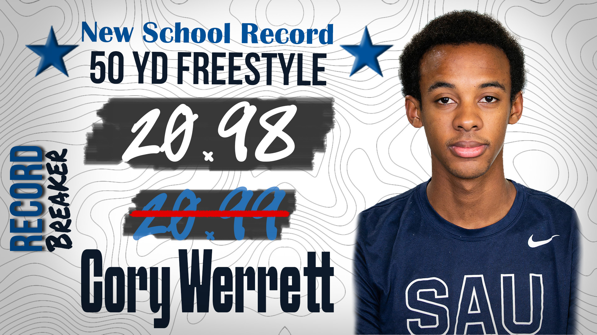 Werrett breaks 50 free school record