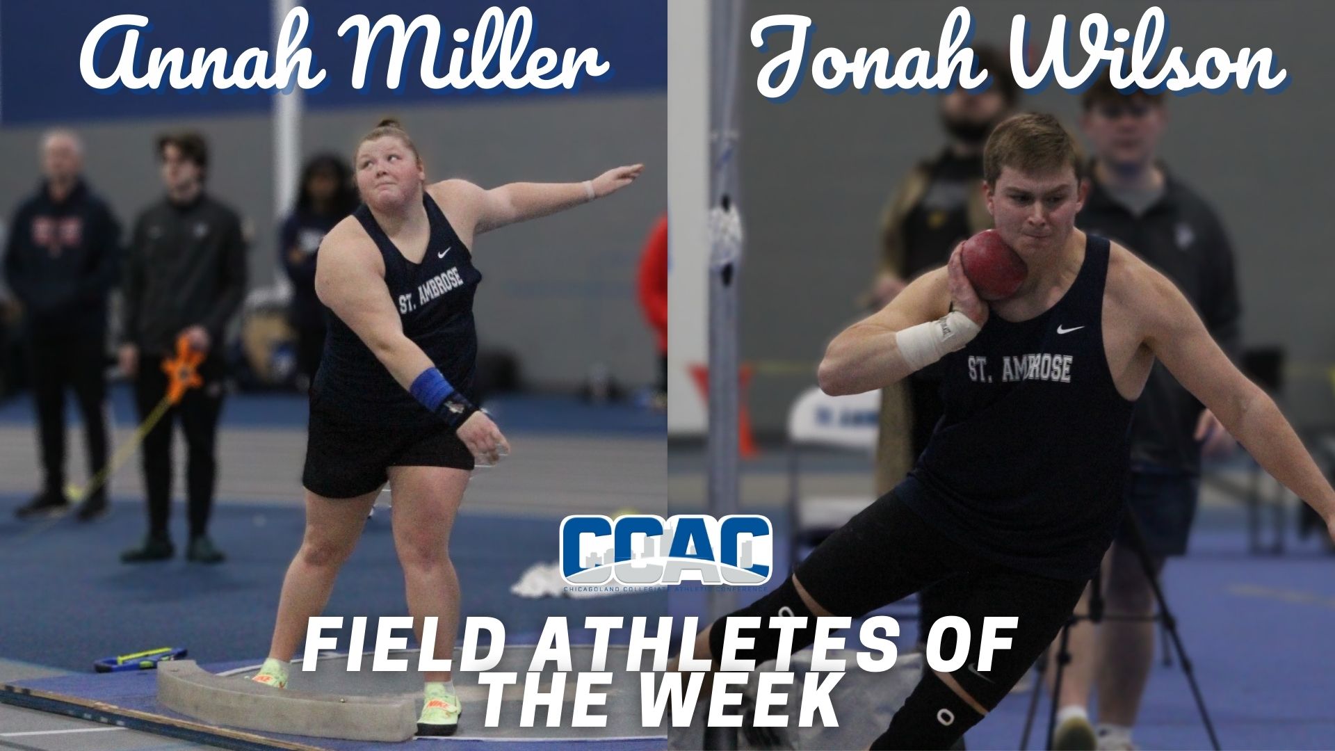 Miller, Wilson named CCAC Field Athletes of the Week