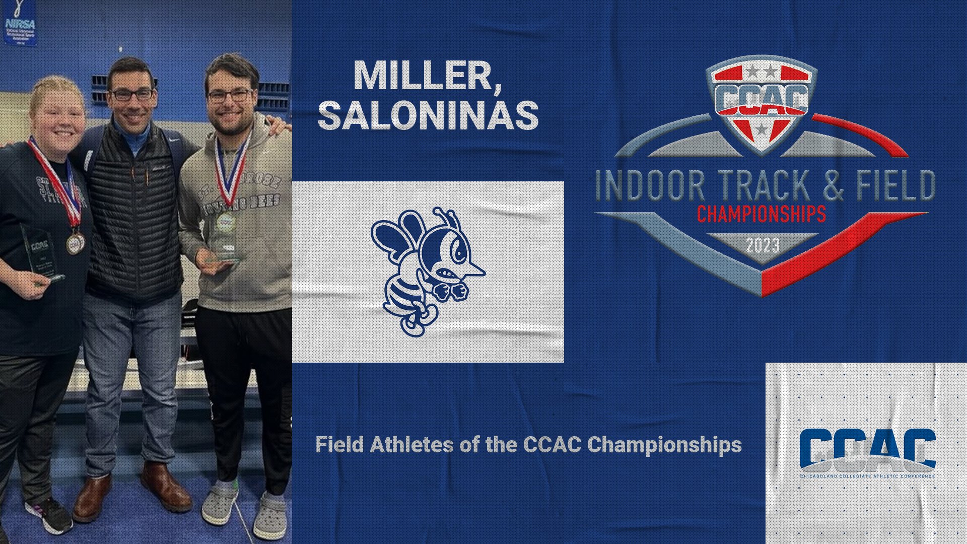 Miller, Saloninas named CCAC Field Athletes of the Championships