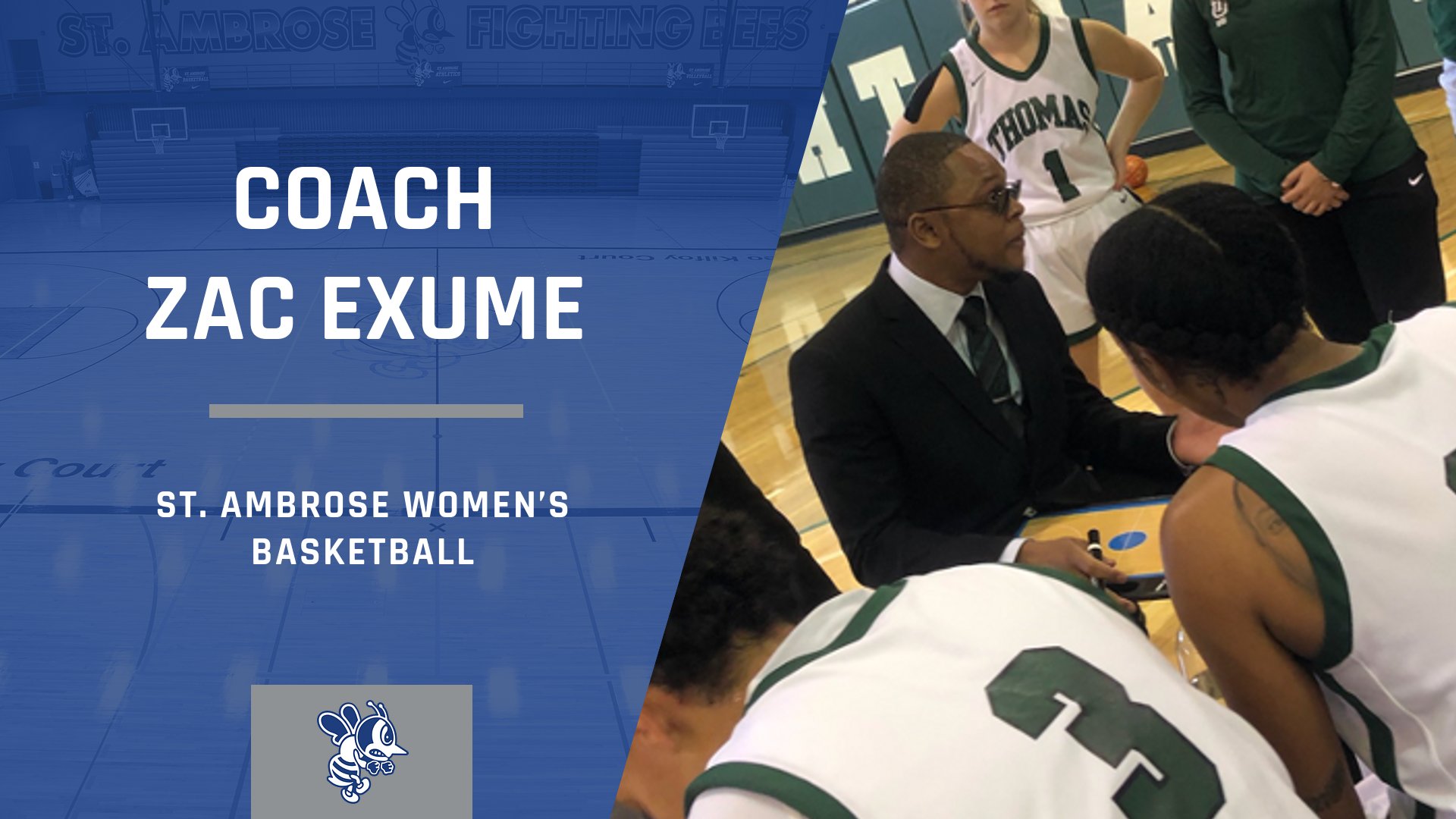 Zac Exume named head women's basketball coach
