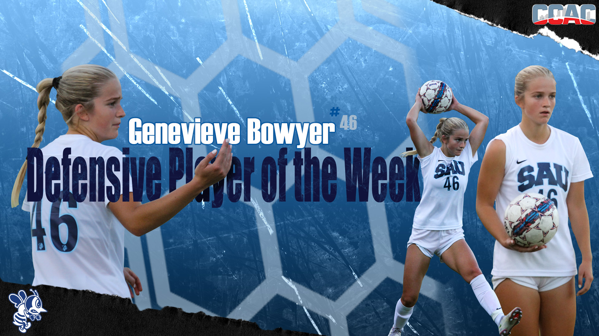 Bowyer tabbed as CCAC Defensive Player of the Week