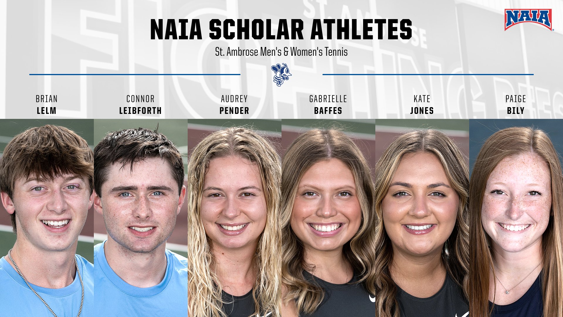 NAIA named six Bees as Scholar Athletes