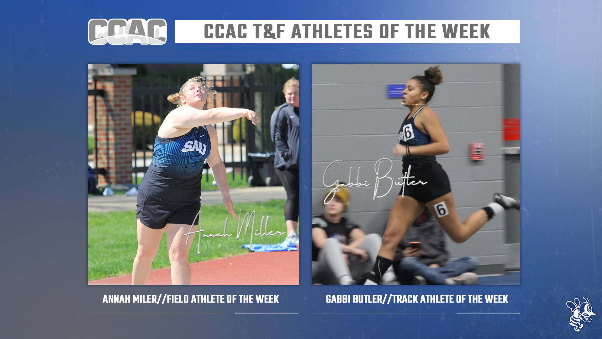Miller, Butler named Outdoor Track & Field Athletes of the Week