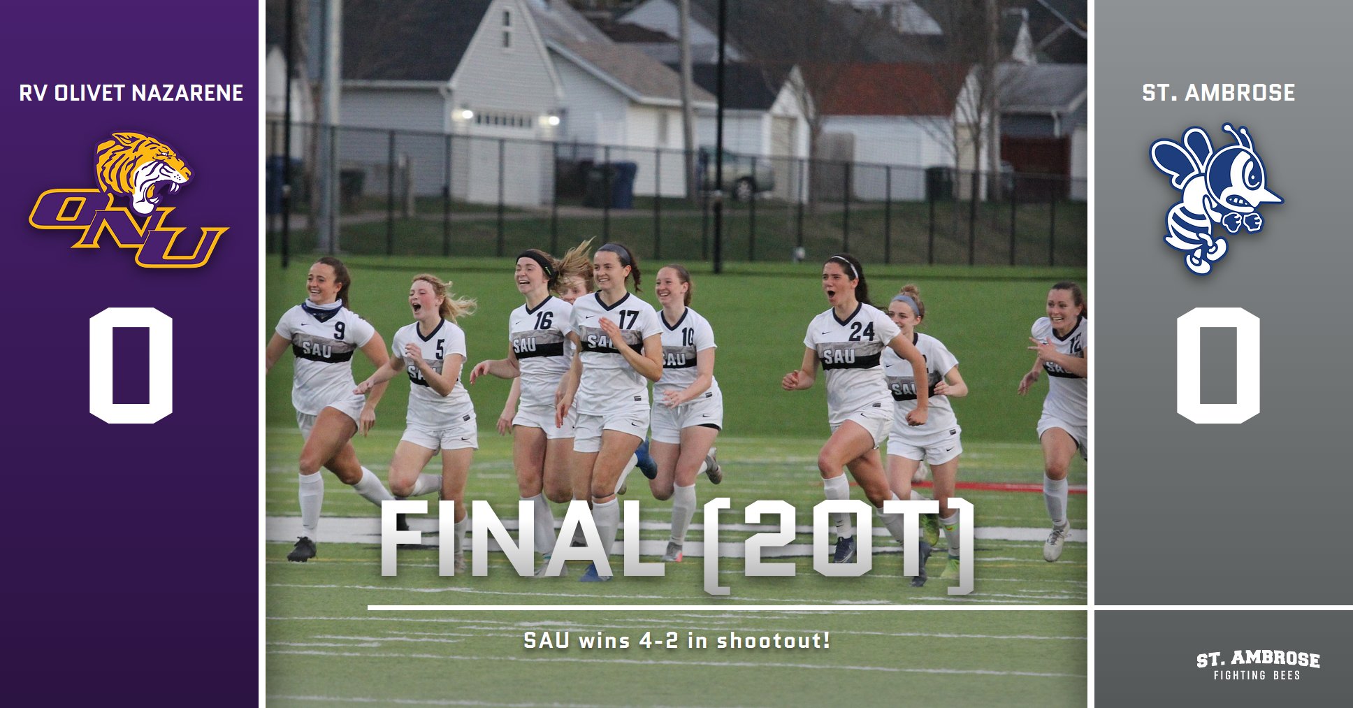 Bees advance to CCAC semifinals on penalties