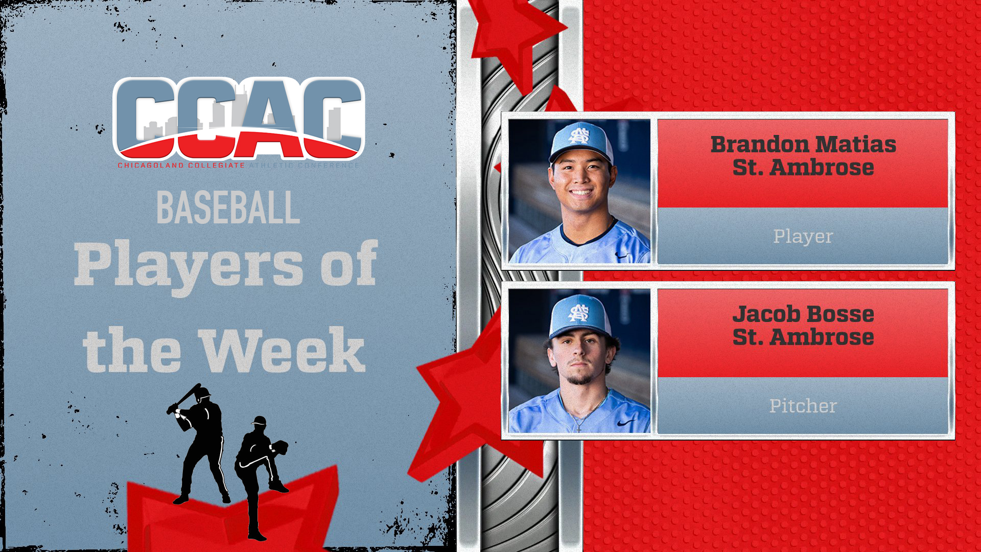 Matias, Bosse named CCAC Players of the Week