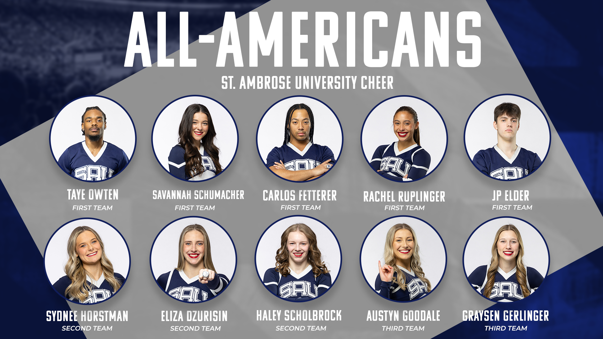 SAU Cheer crowns 10 All-Americans