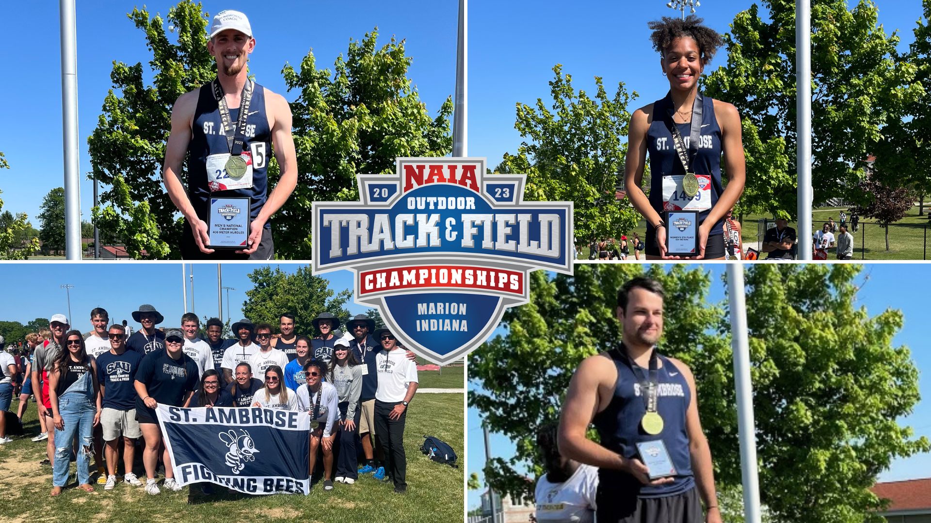 National Champion, three All-Americans and school record set at Outdoor Championships
