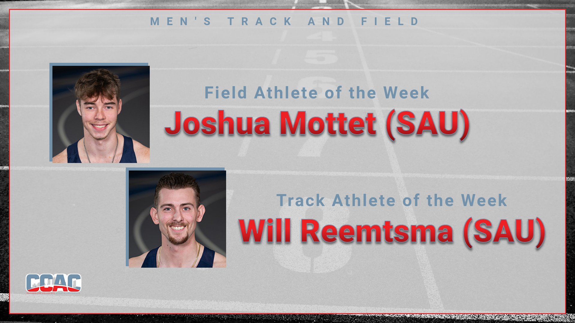 Mottet and Reemtsma named CCAC Athletes of the Week