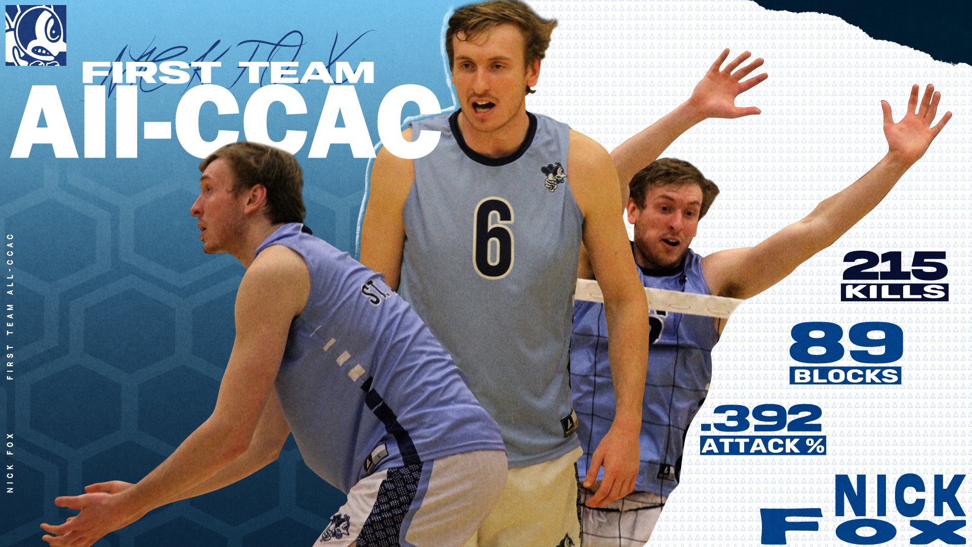 Fox named first team all-CCAC