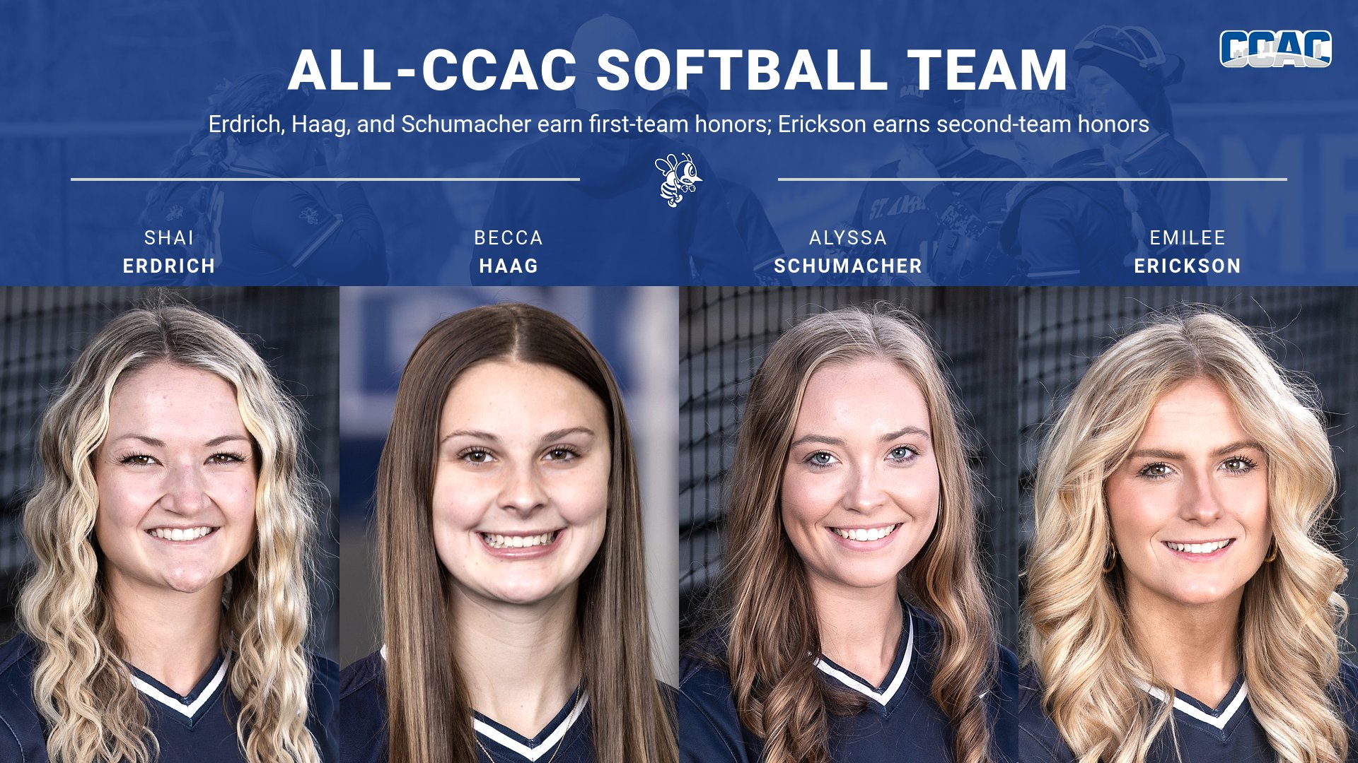 Four named to all-CCAC Softball Team