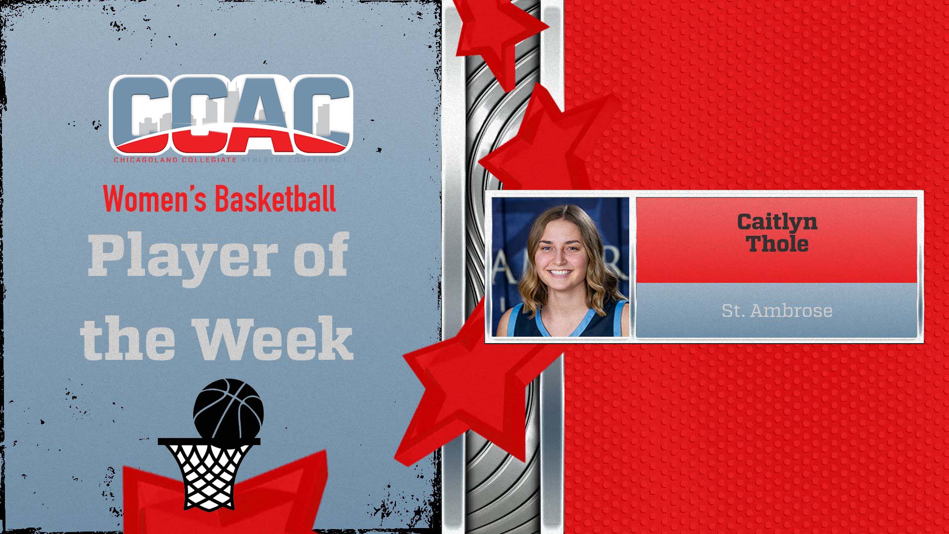 Thole named CCAC Player of the Week
