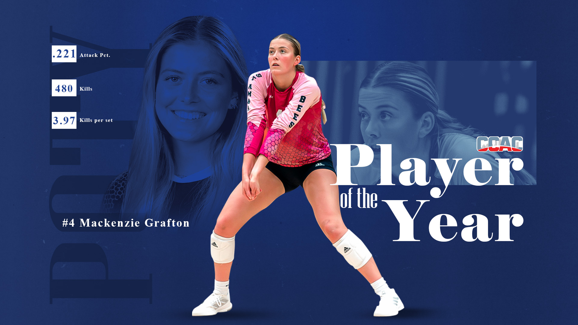 Grafton named CCAC Player of the Year; one of four Bees named all-conference